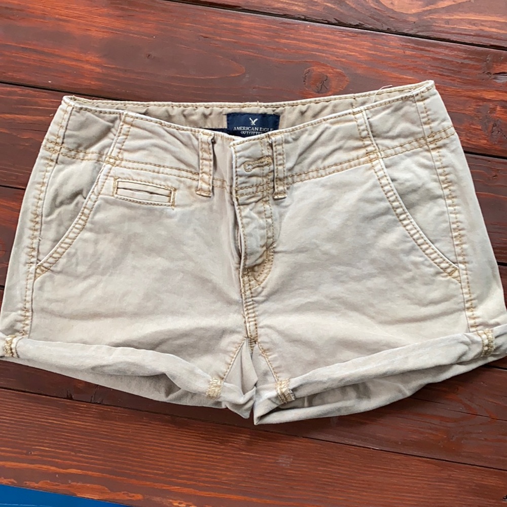 AE khaki shorts